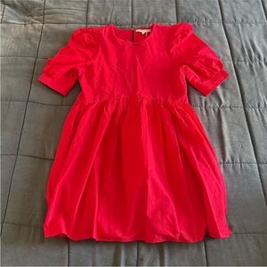 English Factory Vibrant Red A Line Dress